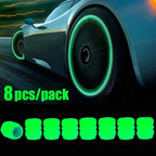 Luminous Valve Caps Fluorescent Night Car Tire Valve Caps Motorcycle Bike Glowing Decor Wheel Nozzles Tyre Cap Car Accessories