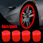 Luminous Valve Caps Fluorescent Night Car Tire Valve Caps Motorcycle Bike Glowing Decor Wheel Nozzles Tyre Cap Car Accessories