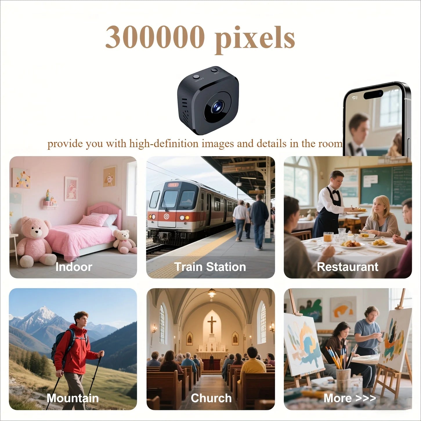 1080p Mini WiFi Camera — Night Vision & Motion Detect