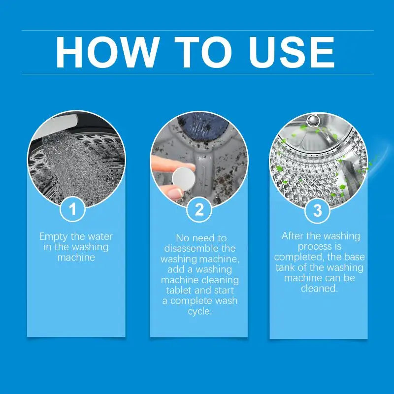 Quick Dissolving Washing Machine Cleaning Tablets Deep Dirt And Odor Remover Practical Household Laundry Cleaning Supplies