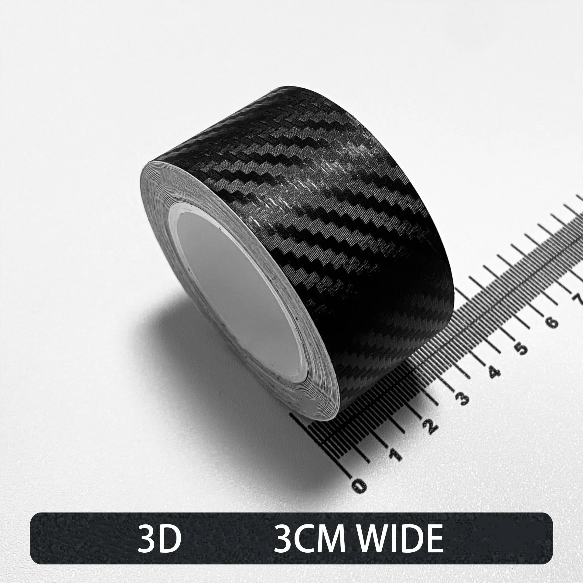 Carbon Fiber Automotive Adhesive Tape Roll Matte Black Protective Car Film Self-Adhesive Film 3D Vinyl Car Film Accessories