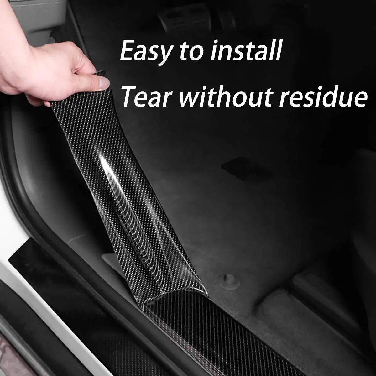 Carbon Fiber Automotive Adhesive Tape Roll Matte Black Protective Car Film Self-Adhesive Film 3D Vinyl Car Film Accessories