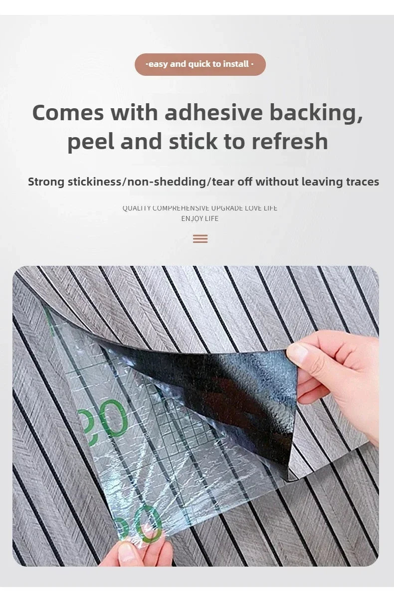 3D Grille Waterproof Self-Adhesive Wall Panels,Stick Wall , Modern Textured PVC Interior Design, Easy Install Home Decoration