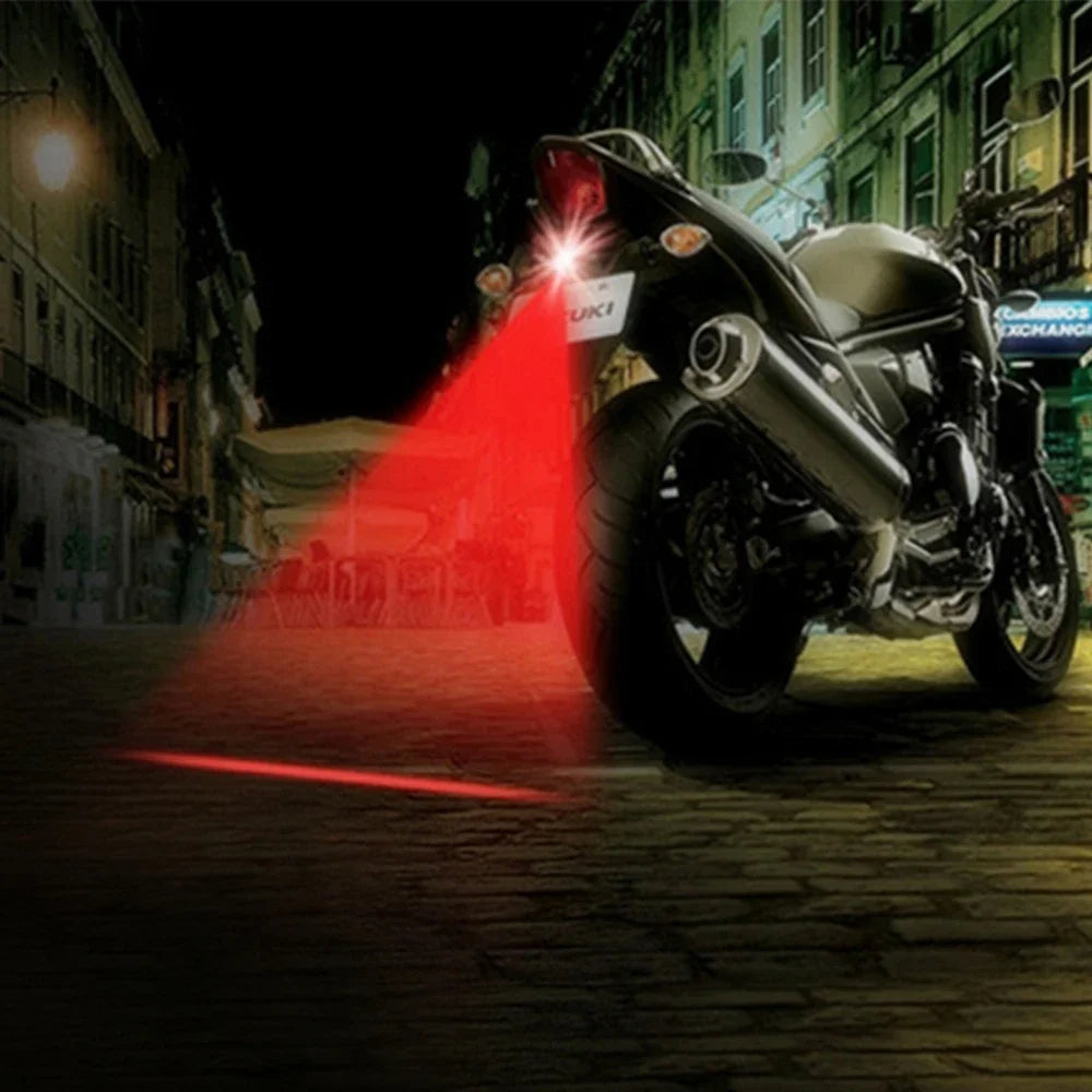 24V 12V Laser Projector Lens Motorcycle Taillight Car Fog Lamp Brake Signal Light Rear Warning Decorative Moto Bike Accessories