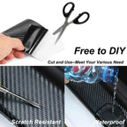 Carbon Fiber Automotive Adhesive Tape Roll Matte Black Protective Car Film Self-Adhesive Film 3D Vinyl Car Film Accessories