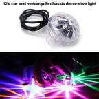 Motorcycle 12V LED Flash Chassis Light Strobe Atmosphere Lamp Underglow Ambient Lighting Moto Decoration Accessories Universal