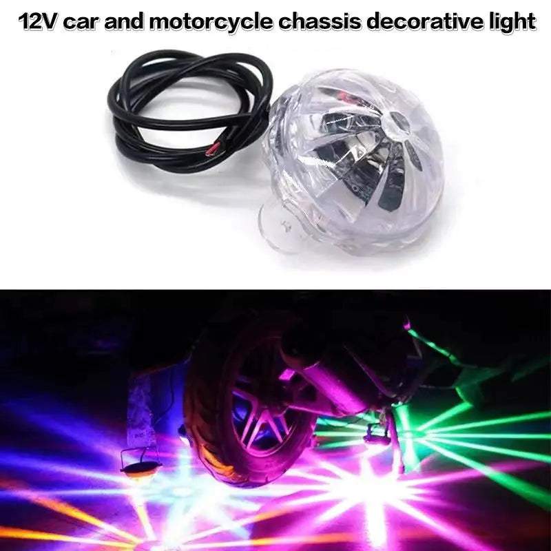 Motorcycle 12V LED Flash Chassis Light Strobe Atmosphere Lamp Underglow Ambient Lighting Moto Decoration Accessories Universal