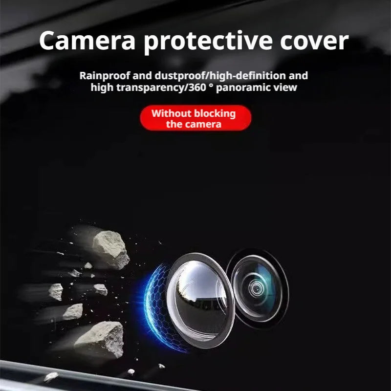 SEAMETAL 2/4PCS Universal Car Camera Lens Protector Anti Scratch Waterproof Car Rear View Backup Camera Cover for Car Accessorie