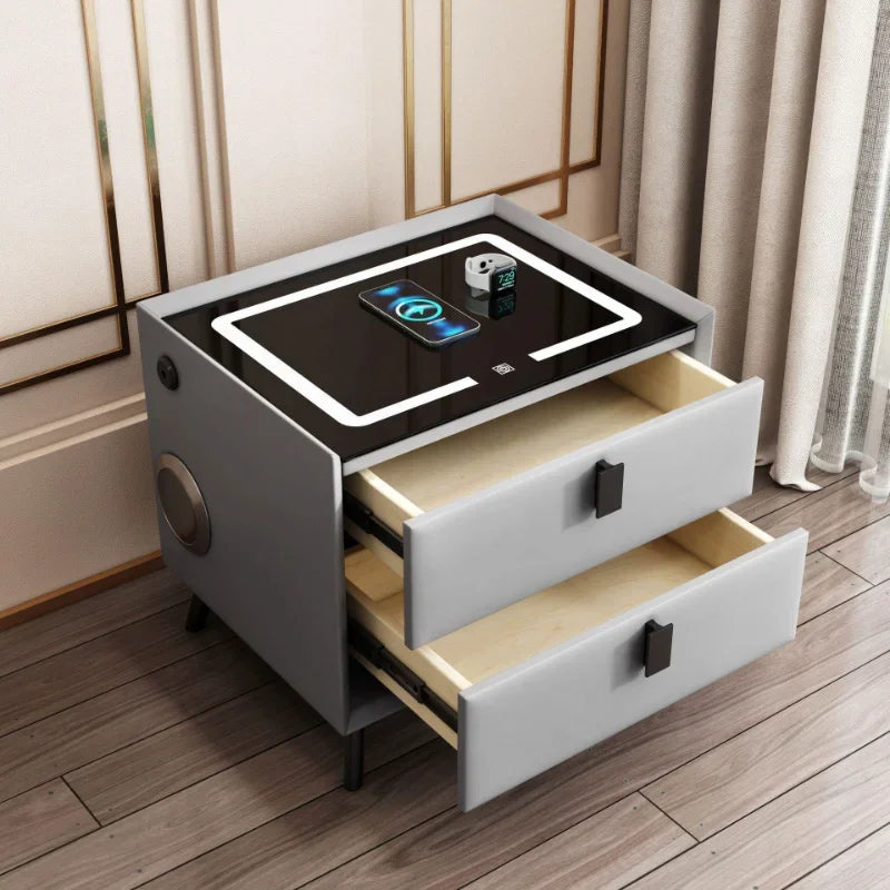 Modern Wooden Bedside Table — Drawer Storage Nightstand