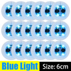 50/1PCS Luminous Cup Stickers Lights 6cm LED Bottles Coaster Lamps for Bar KTV Wedding Party Cocktail Drink Cups Vase Decoration