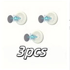 3pcs No Drill Magnetic Remote Holder - Wall Mount for TV/AC/DVD Remotes, White Space-Saving Design
