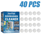 Dishwasher Cleaner Strong Oil Stain Removal Descaling Detergent Tablets Kitchen Cleaning Tools for Dishwasher Washing Machine