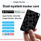 New Bluetooth Wallet Tracker Card Android Ultra thin Wireless Charging Work with Google or A-pple Find My Waterproof Key Tracker