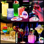 50/1PCS Luminous Cup Stickers Lights 6cm LED Bottles Coaster Lamps for Bar KTV Wedding Party Cocktail Drink Cups Vase Decoration