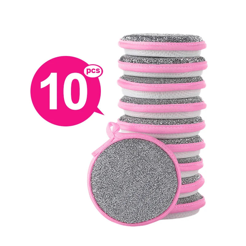 10/5/3PCS Double Side Dishwashing Sponge Dish Washing Brush Pan Pot Dish Wash Sponges Household Cleaning Reusable Kitchen Tools
