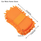 【DM】Microfiber Car Washer Sponge Cleaning Car Care Detailing Brushes Washing Towel Auto Gloves Styling Accessories