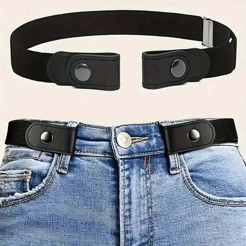 Traceless Invisible Elastic Belt for Women and Men - Jeans Pants Waistband