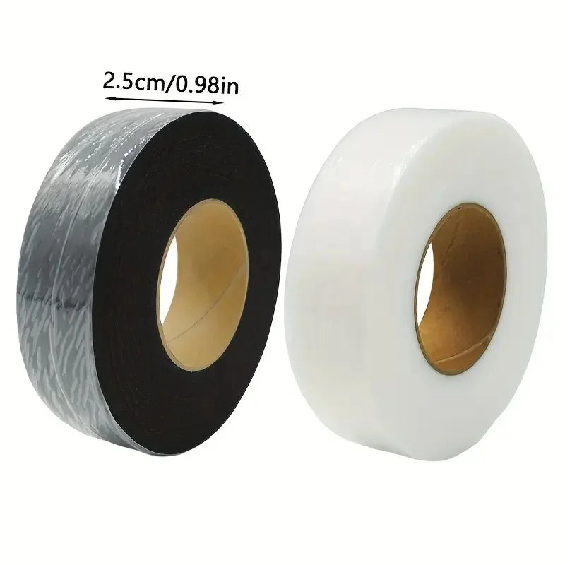 2Roll Black White Double-sided Interlining Adhesive Fabric Clothes Iron On Hem Tape Interlining Web DIY Sewing Patchwork Acces