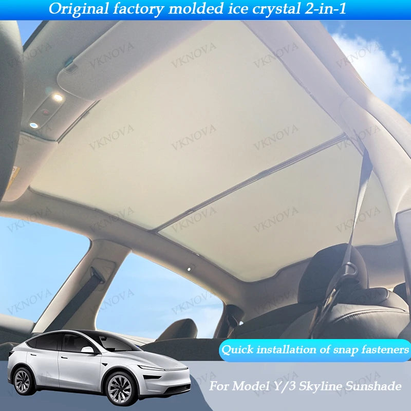 Tesla Roof Sun Shade — Model 3/Y Glass Cover