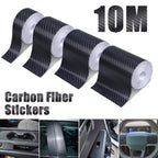 Carbon Fiber Automotive Adhesive Tape Roll Matte Black Protective Car Film Self-Adhesive Film 3D Vinyl Car Film Accessories