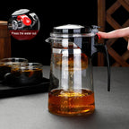 TeaPots Heat Resistant Glass Tea Pot Tea Infuser Chinese Kung Fu Tea Set Kettle Coffee Glass Maker Convenient Office Teapot
