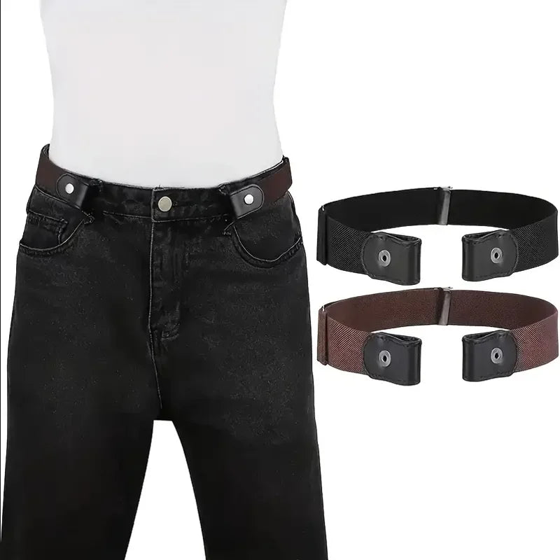 Traceless Invisible Elastic Belt for Women and Men - Jeans Pants Waistband