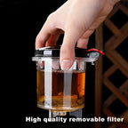 TeaPots Heat Resistant Glass Tea Pot Tea Infuser Chinese Kung Fu Tea Set Kettle Coffee Glass Maker Convenient Office Teapot