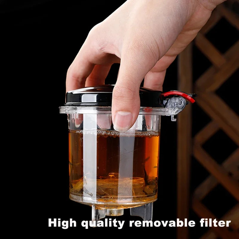 TeaPots Heat Resistant Glass Tea Pot Tea Infuser Chinese Kung Fu Tea Set Kettle Coffee Glass Maker Convenient Office Teapot
