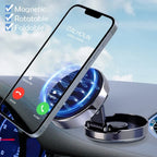 Round Folding Magnetic Car Holder 360 Degree Rotatable Mobile Phone Bracket Mount Strong Magnet Support For iPhone Samsung Stand