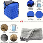 1/2/3/6/10pcs 30X60cm Microfiber Car Cleaning Towels Soft Quick Drying for Windows Mirrors Wiping Rags Double Layer Wash Cloth