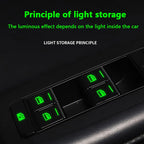 18Pcs/set Car Luminous Door Window Lift Button Stickers Car Windows Control Panel Decals Car Interior Sticker Auto Accessories