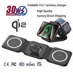 Qi2 MagFold — 30W 3-in-1 Wireless Charger