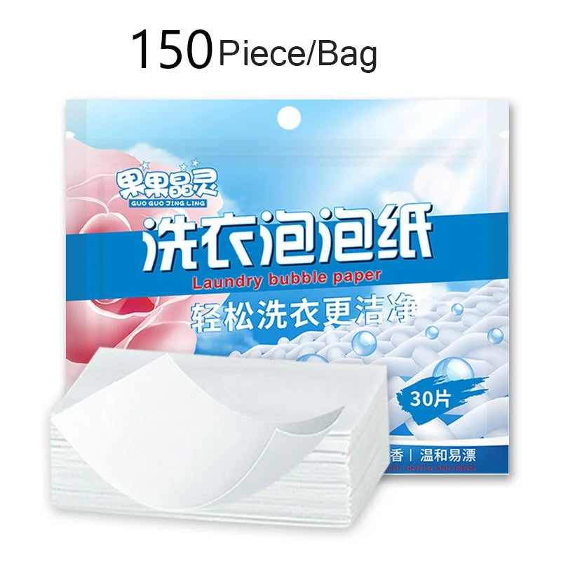 30-150PCS  Laundry Tablets Concentrated Washing Powder Laundry Soap Washing Machine Clothing Strong Cleaning Sheets Detergent