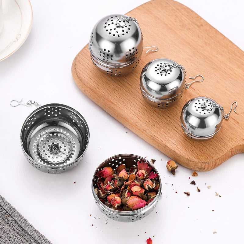 Stainless Steel Ball Tea Leaking Ball Tea Leaking Mesh Filter Tea Strainer Tea Maker With Rope Chain Kitchen Tools