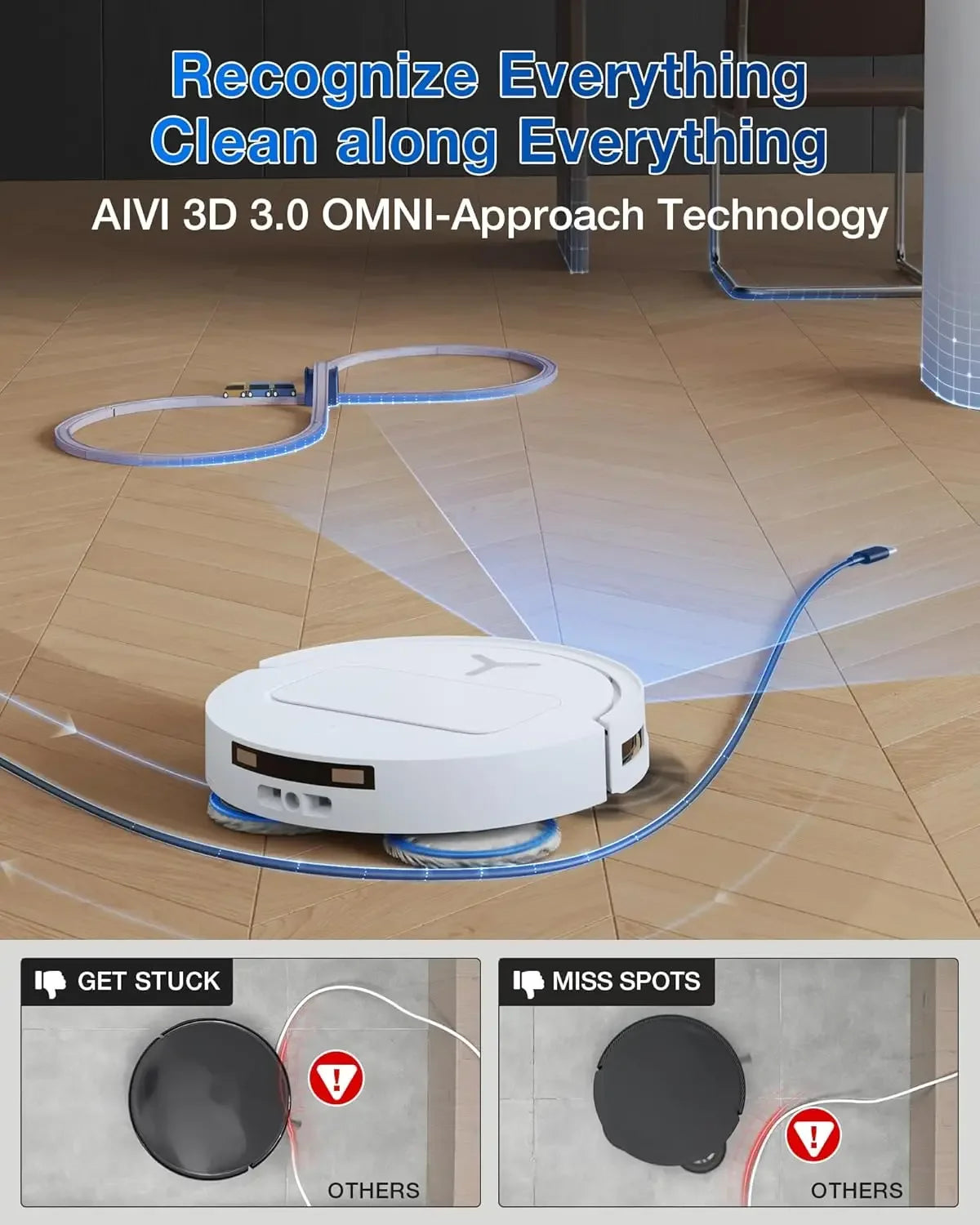 Ecovas X8 Pro Smart Robot Vacuum Cleaner Aspirapolvere Aspirateur Staubsauger LDS Navigation for Household Cleaning EU for