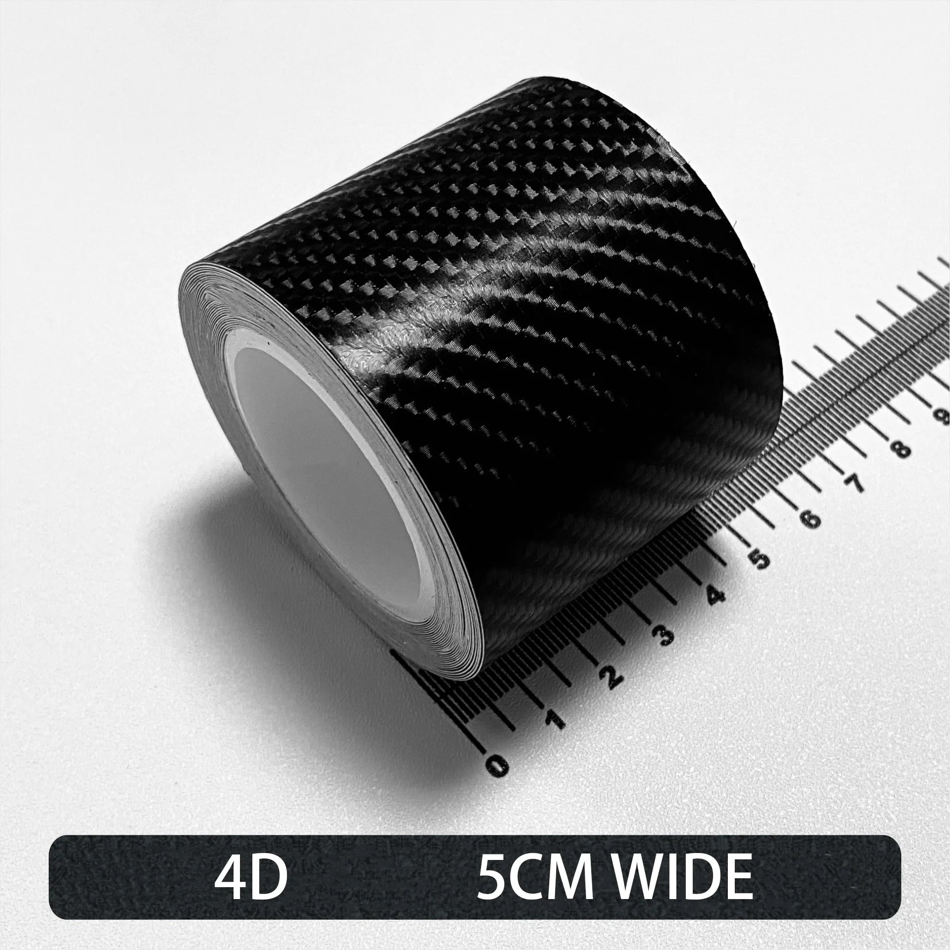 Carbon Fiber Automotive Adhesive Tape Roll Matte Black Protective Car Film Self-Adhesive Film 3D Vinyl Car Film Accessories