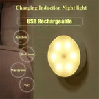 Type-C Rechargeable Motion Sensor LED Night Light for Kitchen Bedroom Stairs Hallway Cabinet Closet Wardrobe - Energy Efficient