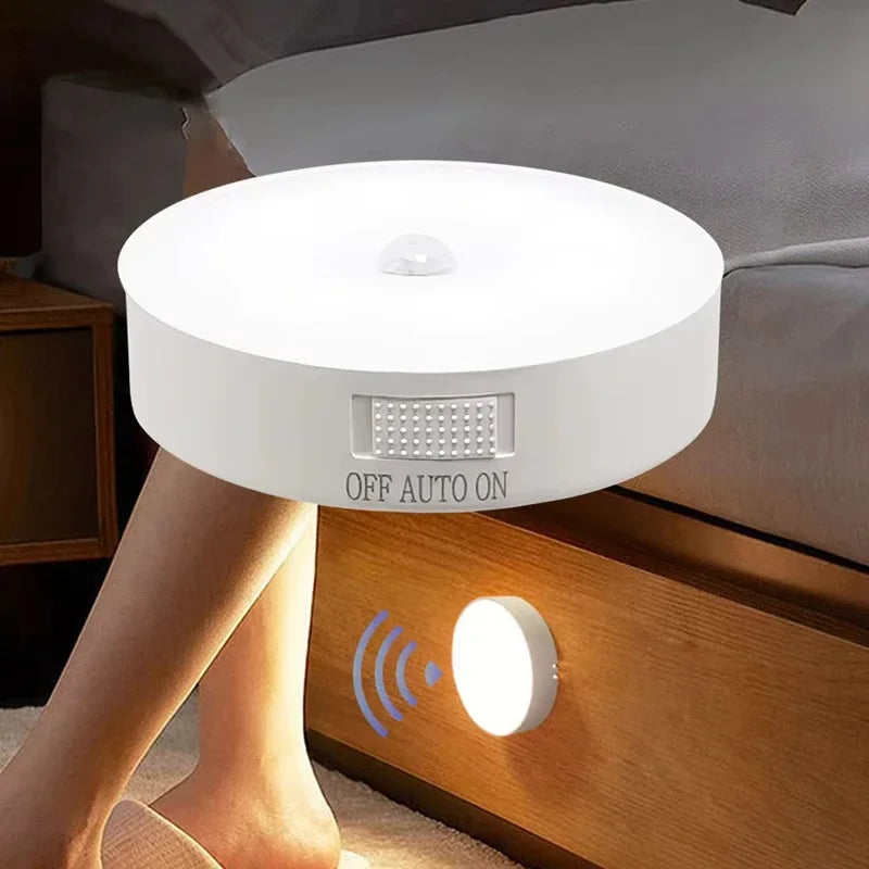 Type-C Rechargeable Motion Sensor LED Night Light for Kitchen Bedroom Stairs Hallway Cabinet Closet Wardrobe - Energy Efficient