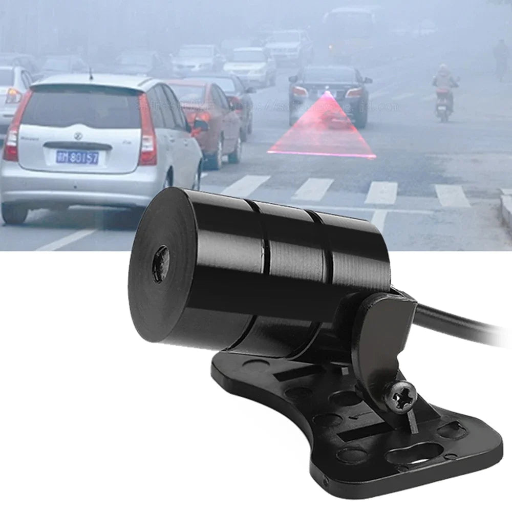 24V 12V Laser Projector Lens Motorcycle Taillight Car Fog Lamp Brake Signal Light Rear Warning Decorative Moto Bike Accessories