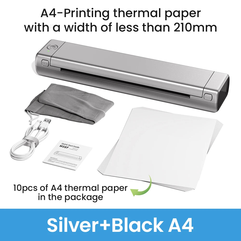 Phomemo M08F A4 Thermal Printer Portable Wireless Bluetooth Printer for Tattoo Stencils Compatible with Phone PC