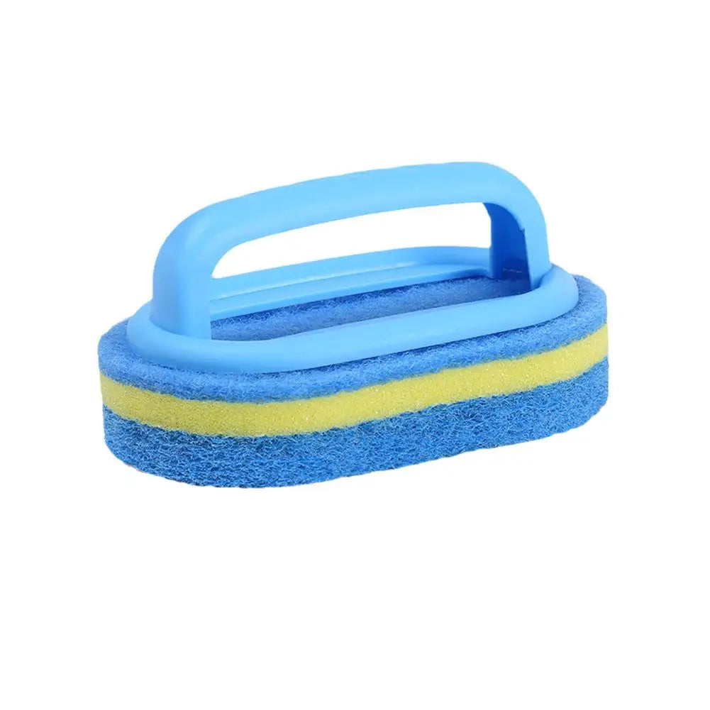 Multi Functional Cleaning Sponge with Handle for Kitchen Bathroom Tile Glass Bathtub Stain Removal Easy Grip Design
