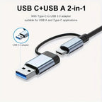 7 In 1 USB C Extender Adapter Hub With 7 Ports Aluminum Alloy USB 2.0 Hub Adapter Type C Splitter Extender For Laptops Computer
