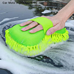 【DM】Microfiber Car Washer Sponge Cleaning Car Care Detailing Brushes Washing Towel Auto Gloves Styling Accessories