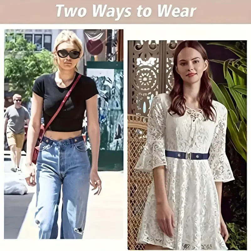 Traceless Invisible Elastic Belt for Women and Men - Jeans Pants Waistband