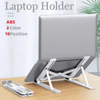 Adjustable Laptop Stand — Foldable, 10-Position Tilt