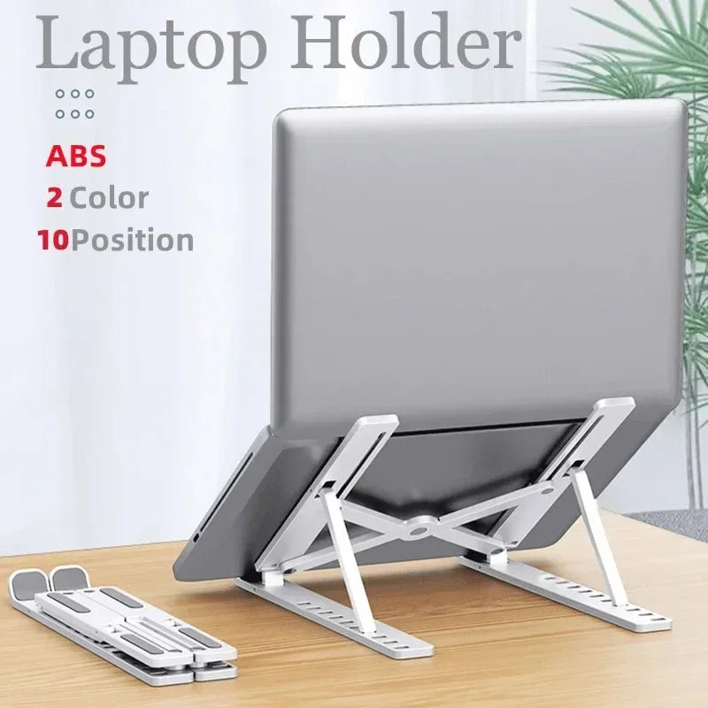 Adjustable Laptop Stand — Foldable, 10-Position Tilt