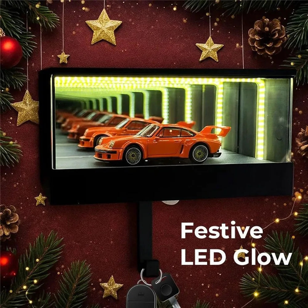 Infinity Garage LED Key Hanger — Race-Car Display