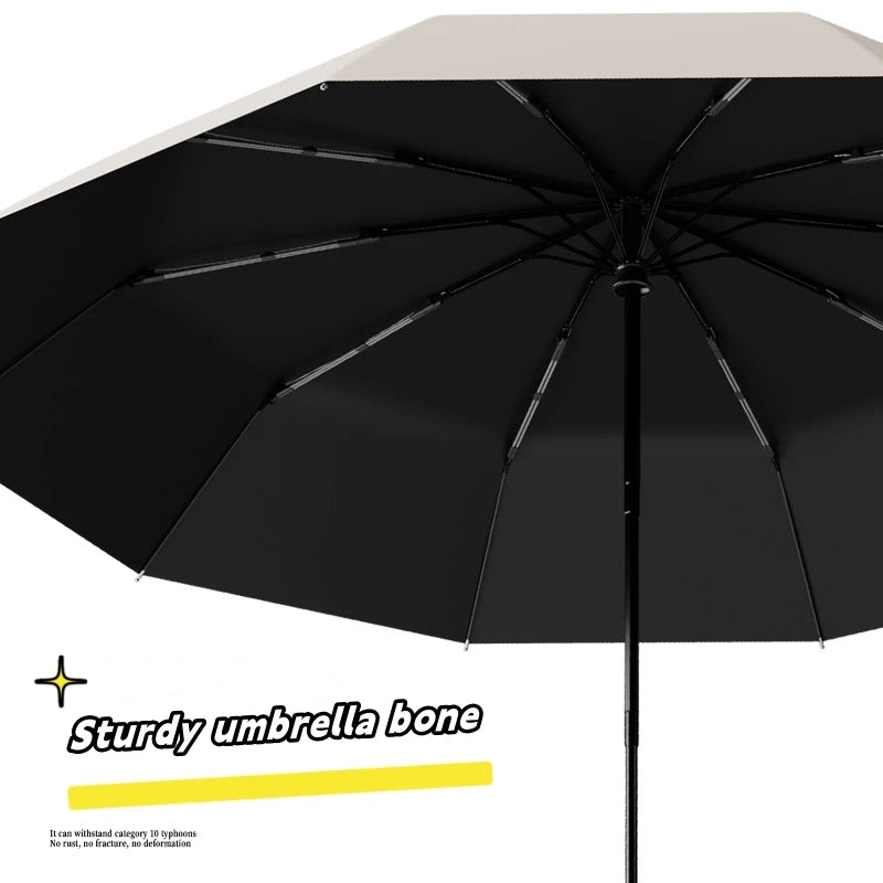 Extra-Large Auto-Open Storm Umbrella — UV & Wind Resistant