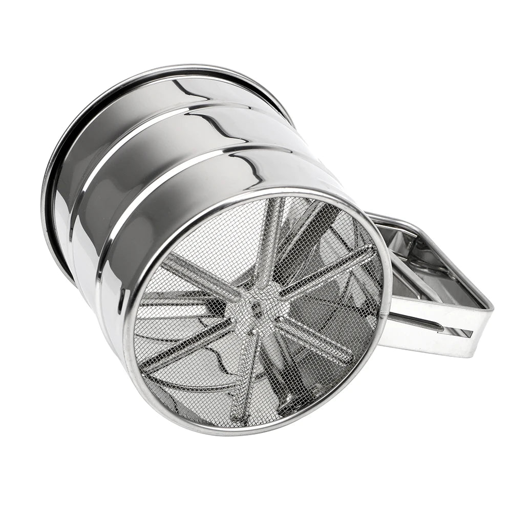 HILIFE Pastry Baking Tools Bakeware Baking Icing Sugar Shaker Powder Flour Mesh Sifter Cup Stainless Steel Sieve Cup