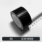 Carbon Fiber Automotive Adhesive Tape Roll Matte Black Protective Car Film Self-Adhesive Film 3D Vinyl Car Film Accessories